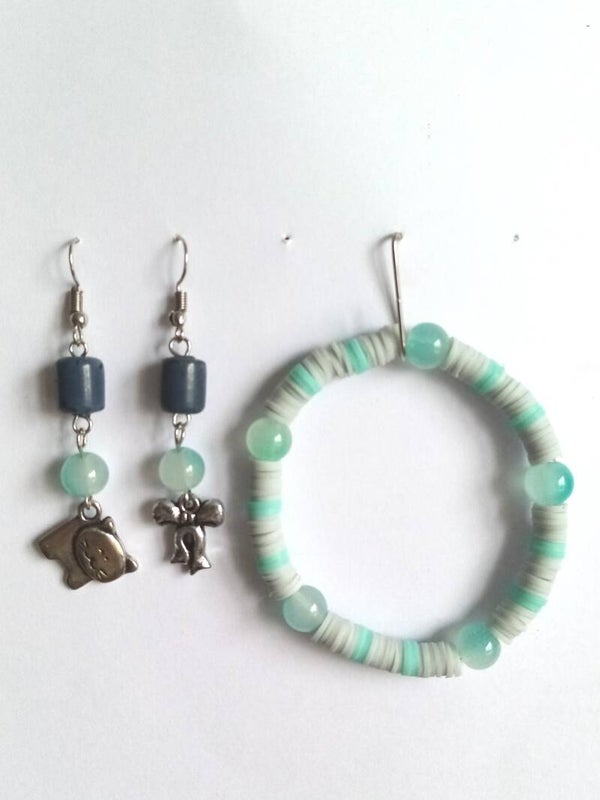 Parure enfant chat bleu