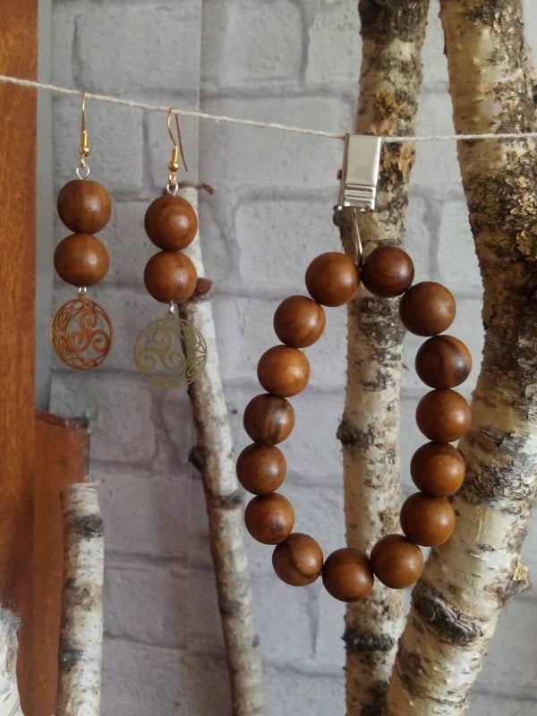 Parure bois et Triskel