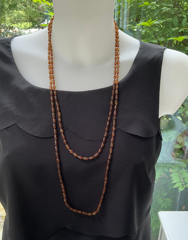 Ketting bruine kleine kraal