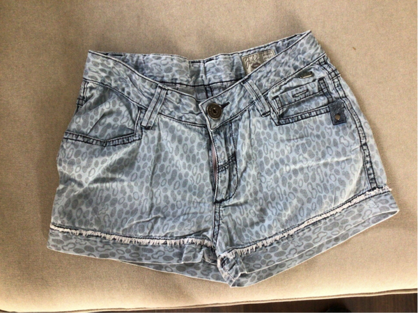 Meisjes korte broek blauw