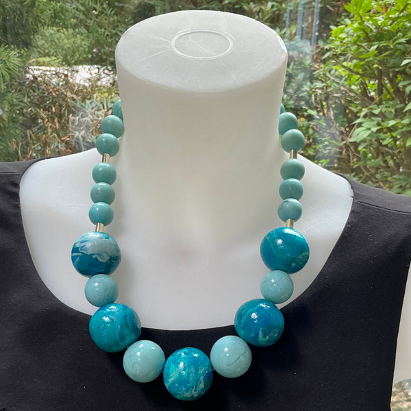 Ketting blauwe zomerse kraal