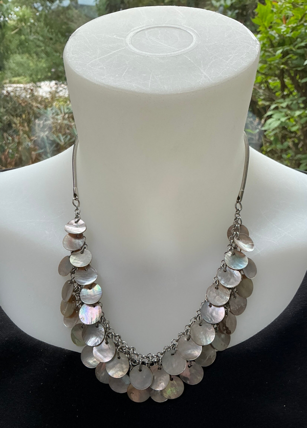 Ketting parelmoer rondje