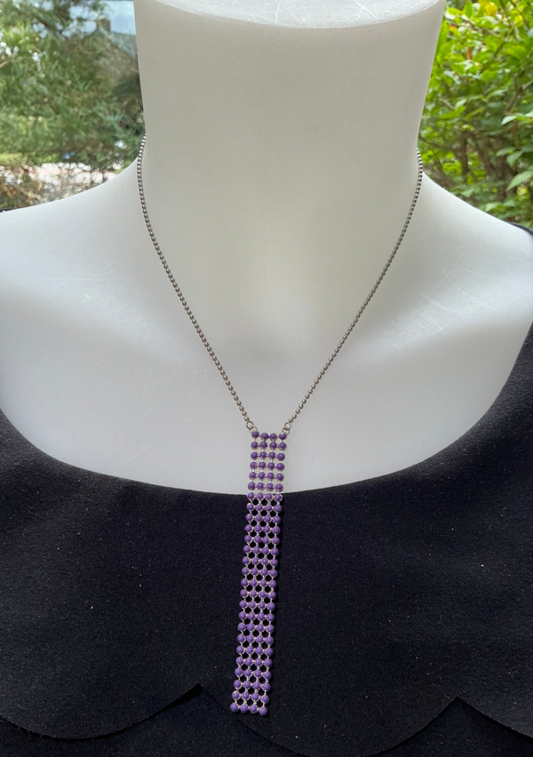 Ketting paarse stropdas
