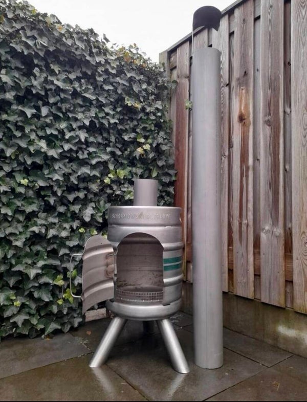 RVS terraskachel - tuinhaard