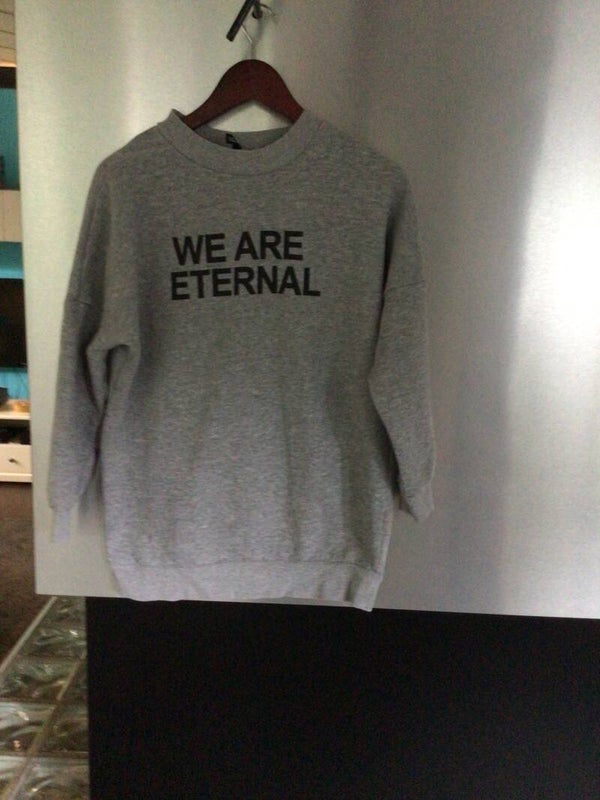 Trui grijs we are eternal