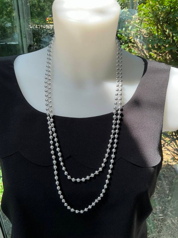 Ketting zilveren kraal