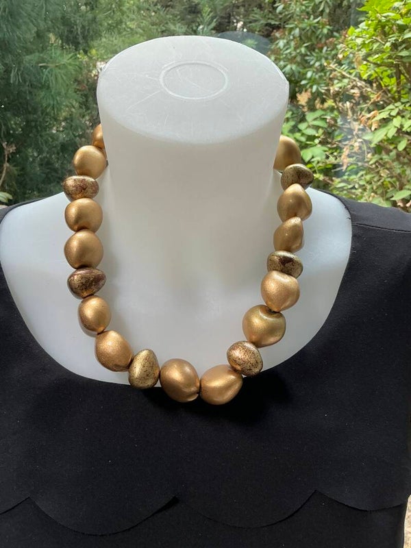 ketting grote gouden kraal