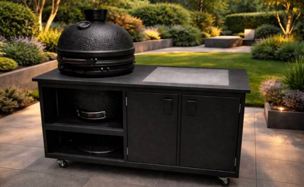 Zwarte Douglas Medium buitenkeuken kamado BBQ's 160x76x93