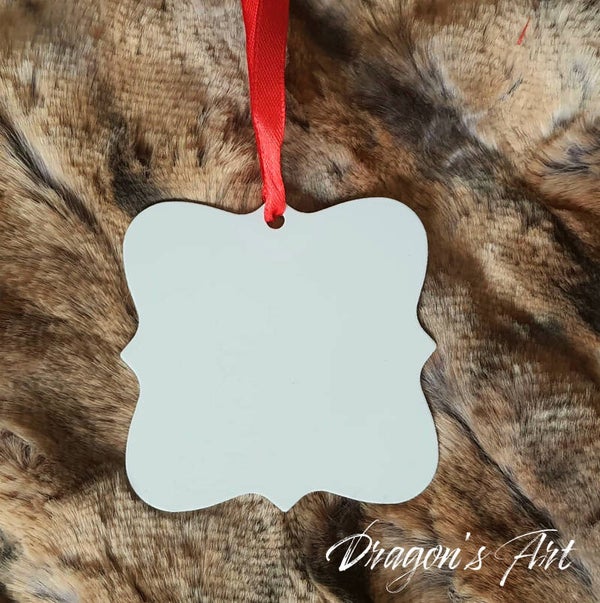 Médaillon carré ondulé Personnalisable en Aluminium