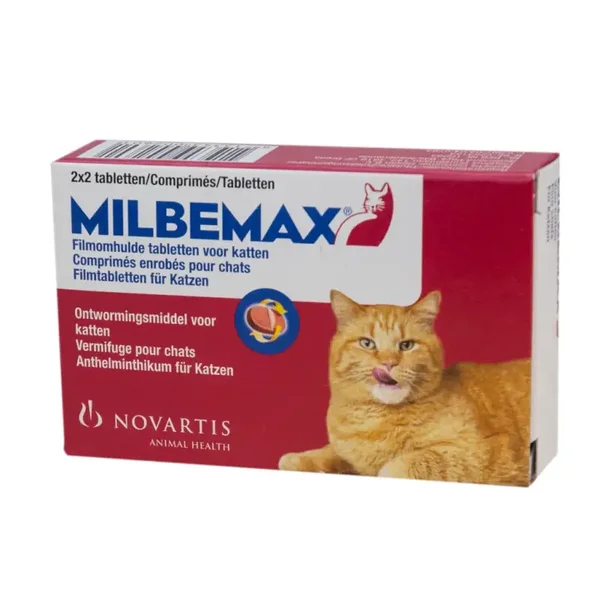 Milbemax Tabletten Kat Groot >2kg 4 tabl