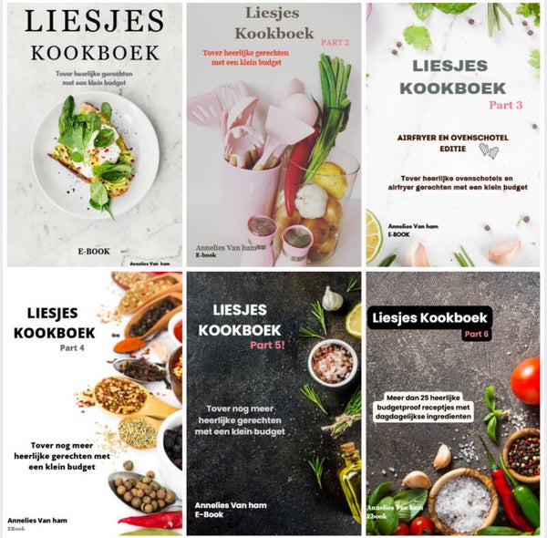 VOORDEEL BUNDEL - Liesjes Kookboek Part 1 tot en met Part 6  (E-books)
