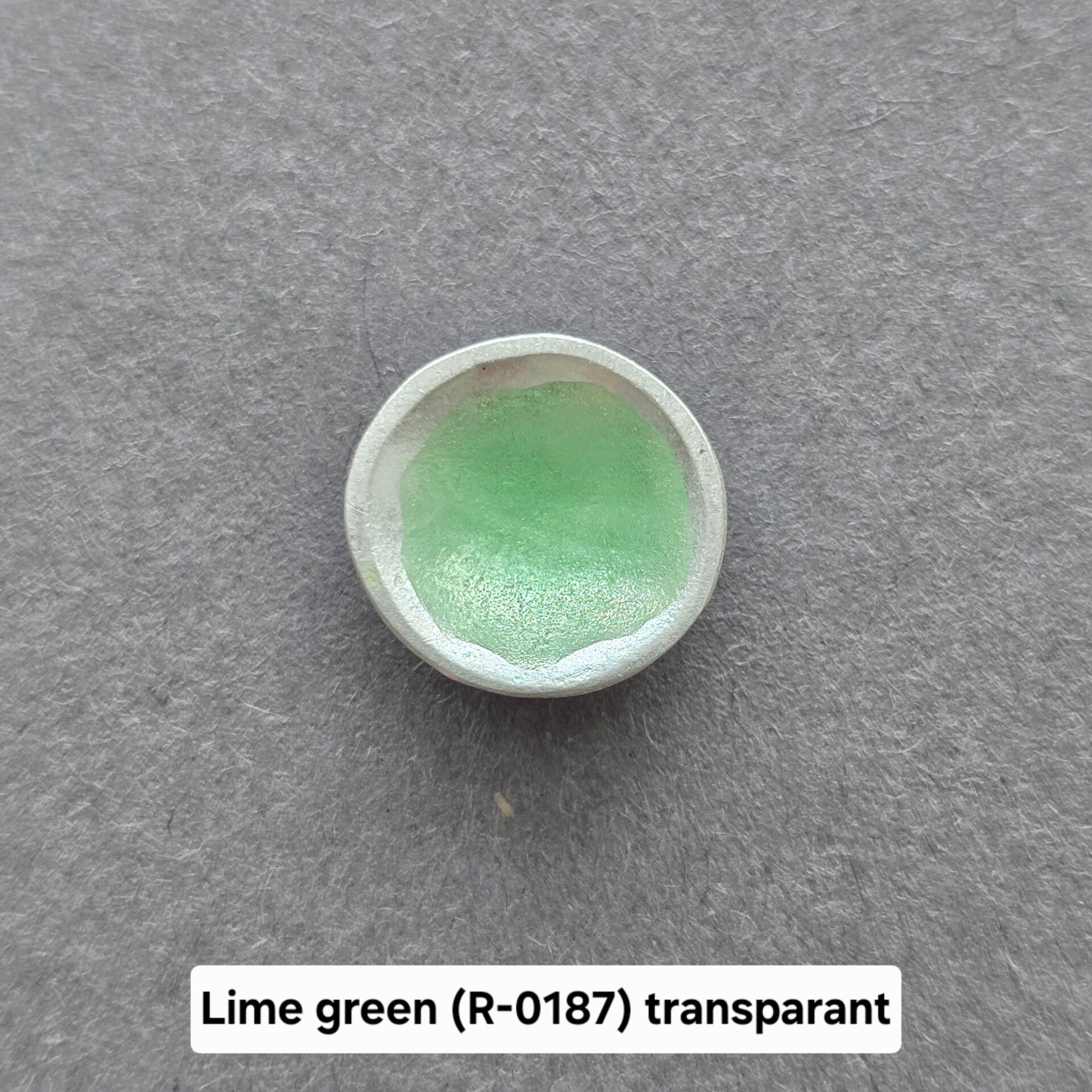 Emaille Lime green transparant (JE-R-0187)