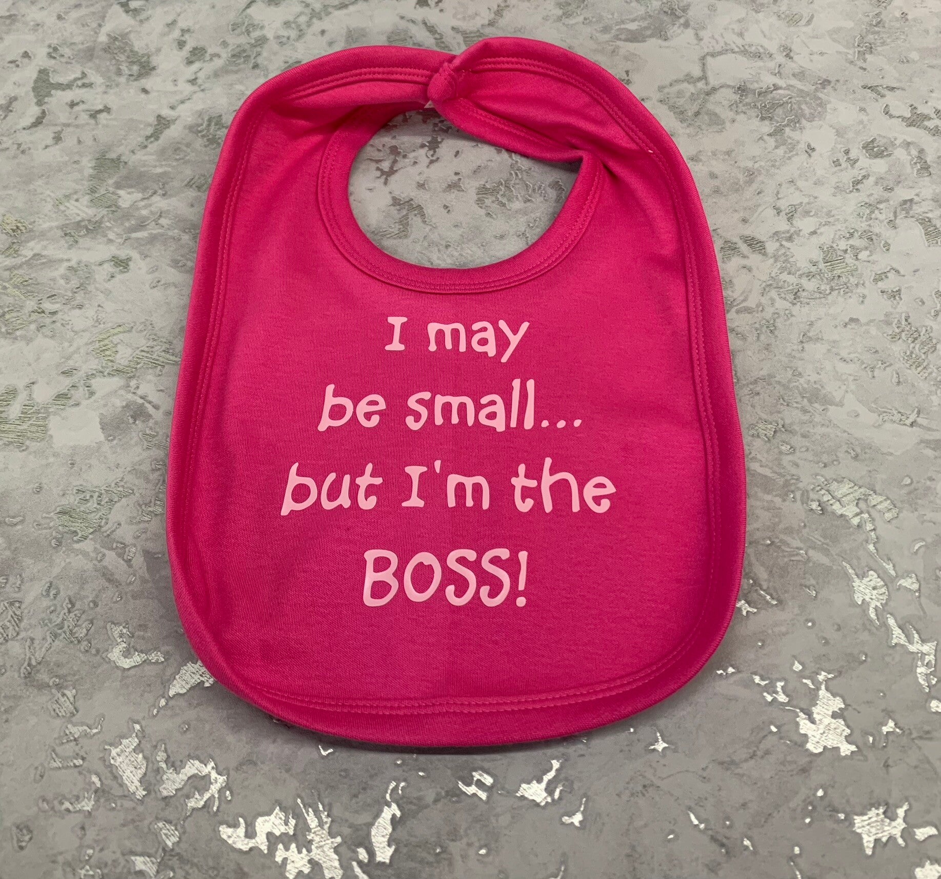 i may be small but im the boss bib from sign'd by judy in felixstowe