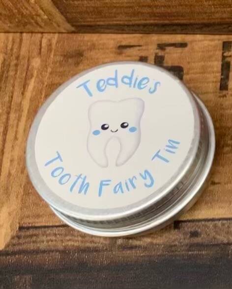 Tooth fairy tin from sign'd by judy