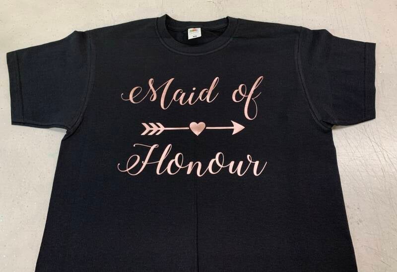 maid of honour t shirt from signd by judy in felixstowe