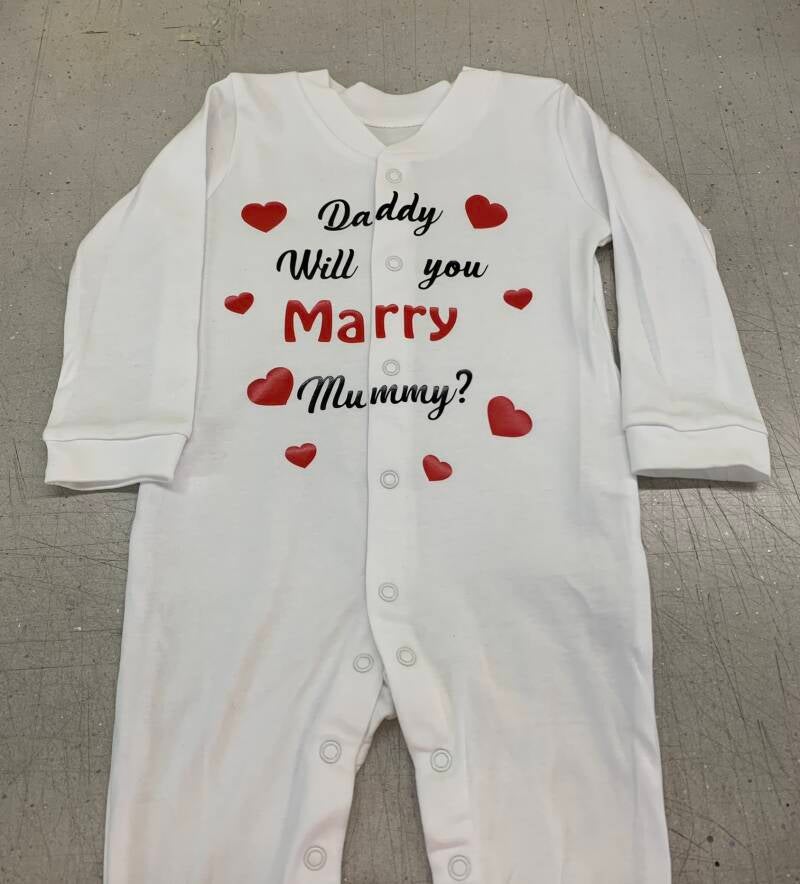 daddy will you marry mummy baby grow from signd by judy in felixstowe