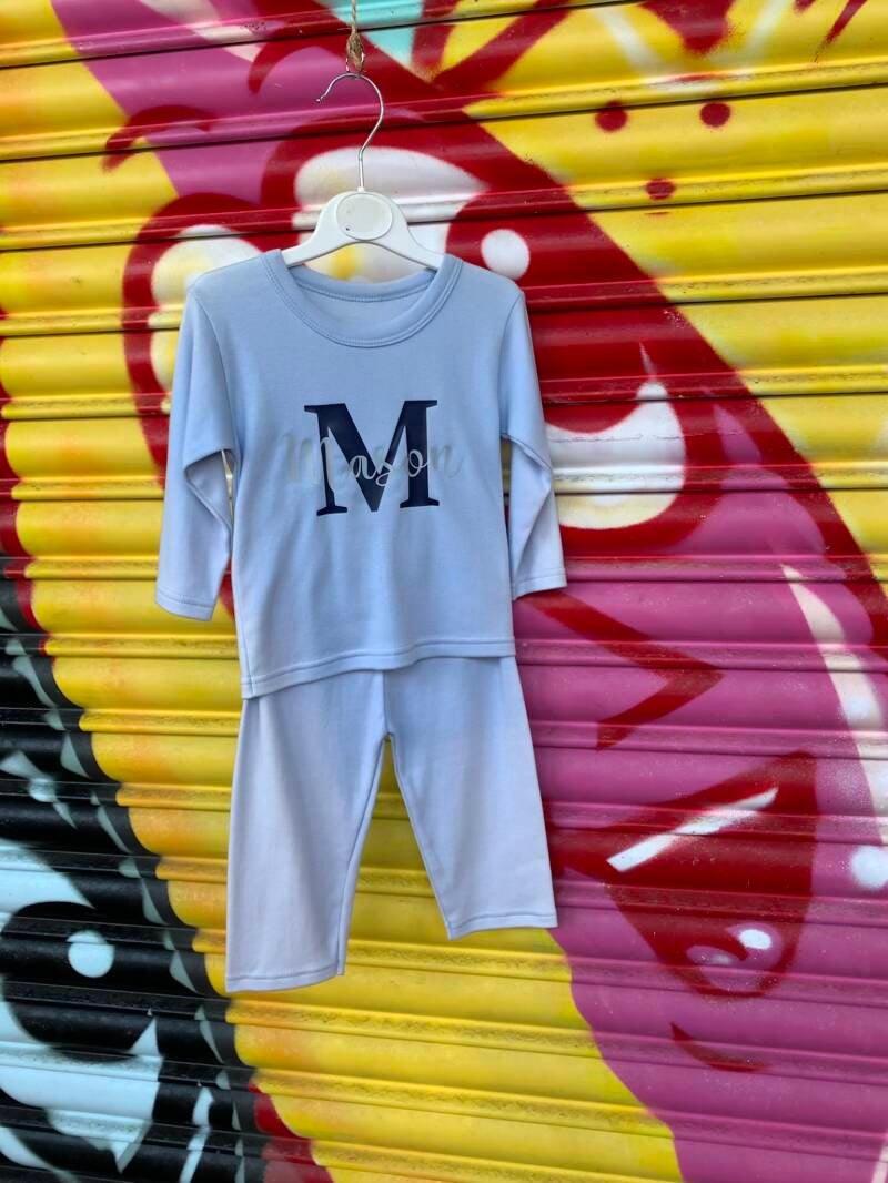 Personalised baby pyjamas from sign'd by judy