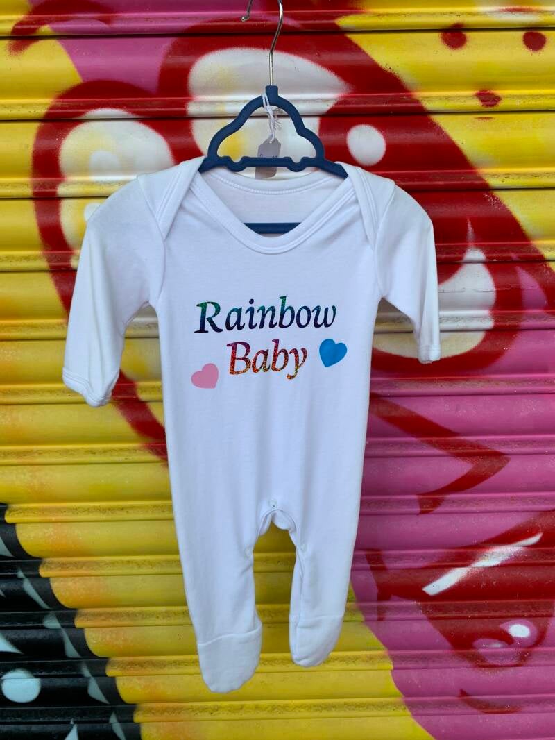 Rainbow baby sleepsuit from sign'd by judy