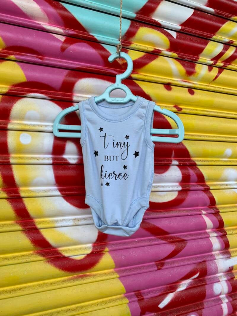 Tiny but fierce baby vest from sign'd by judy