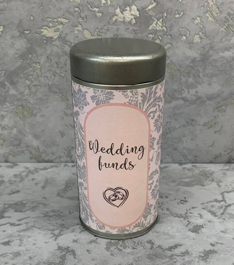 wedding funds savings tin from signd by judy in felixstowe 