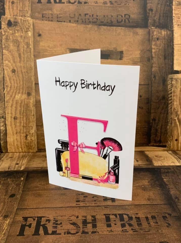 make up birthday card from sign'd by judy in felixstowe