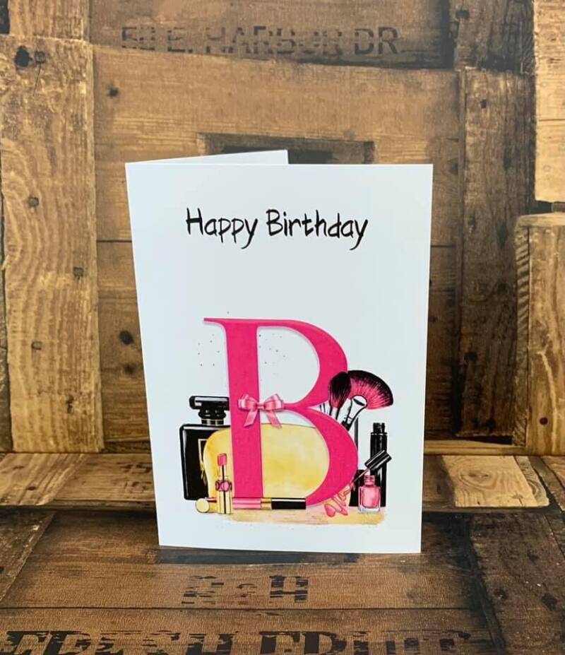 make up birthday card from sign'd byjudy in felixstowe