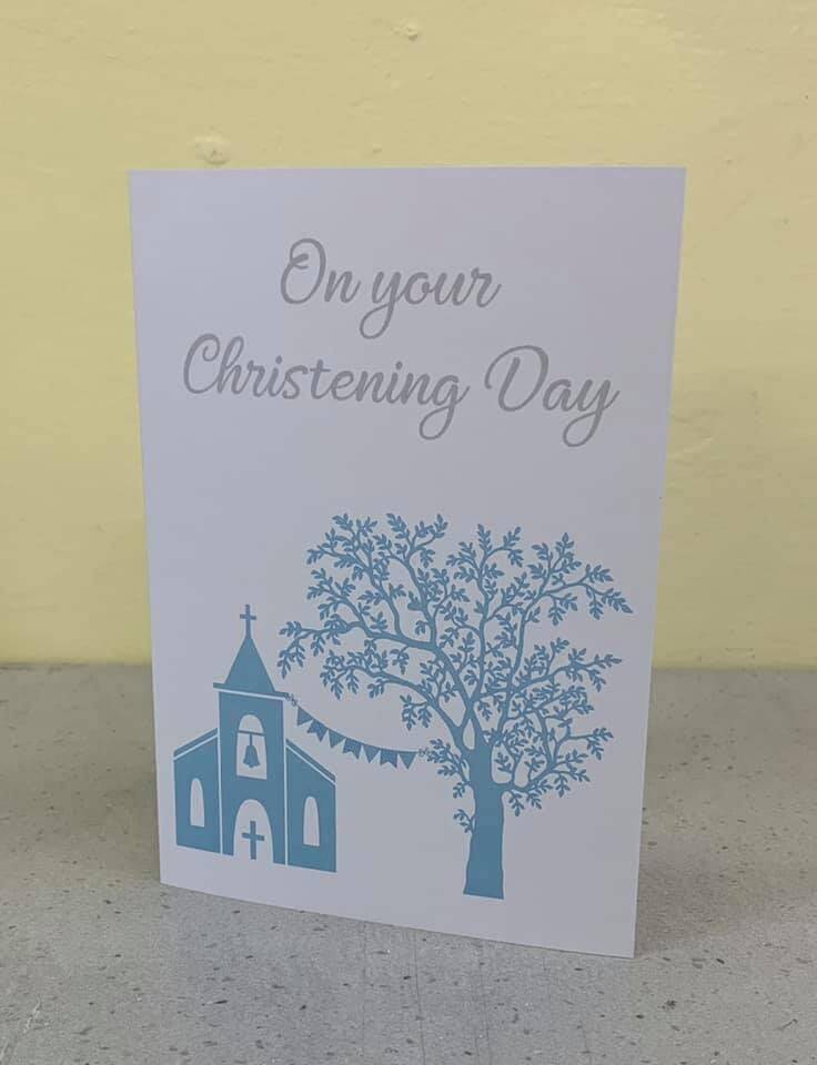 on your christening day card from sign'd by judy in felixstowe