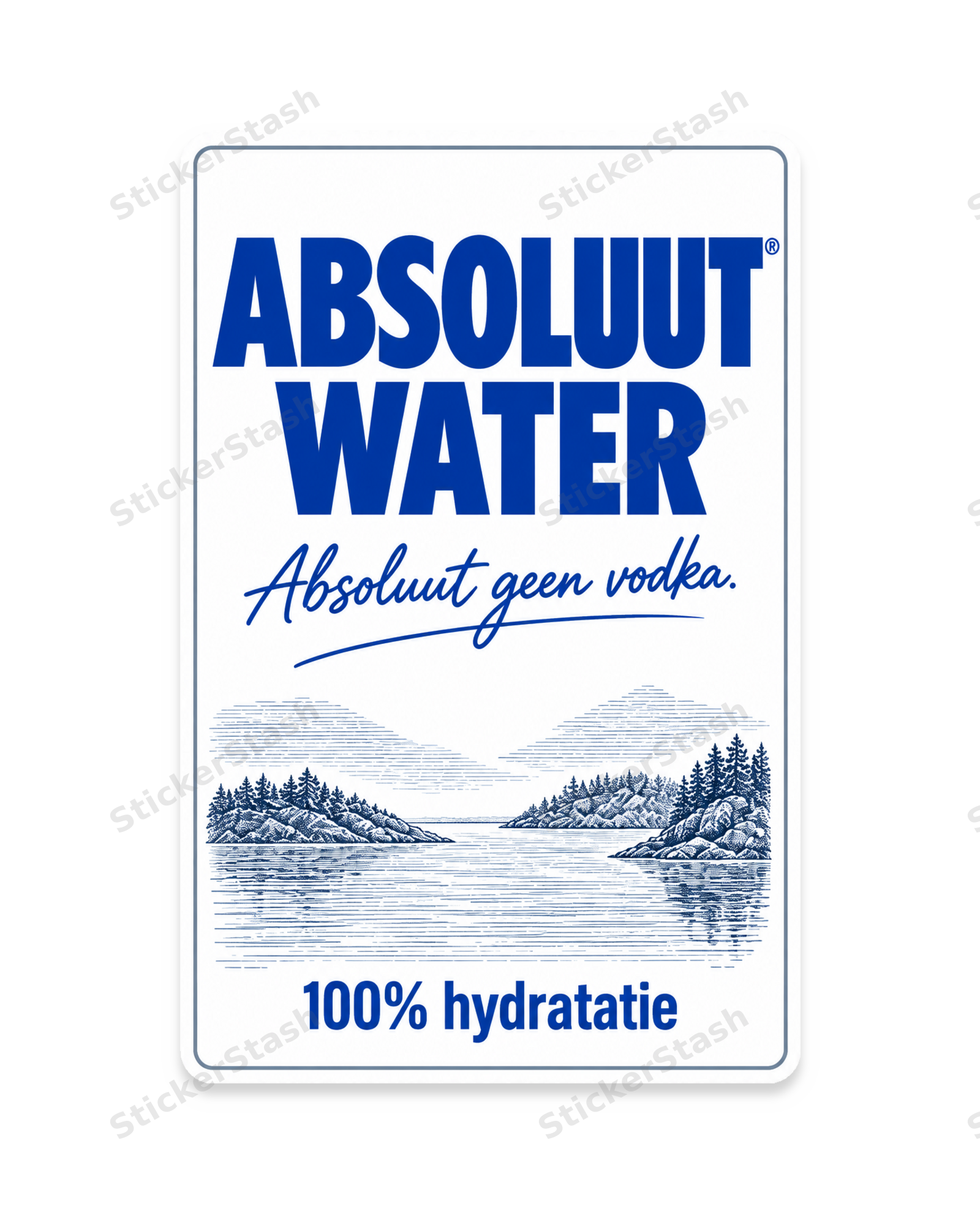 Absoluut Water — Absoluut geen vodka.