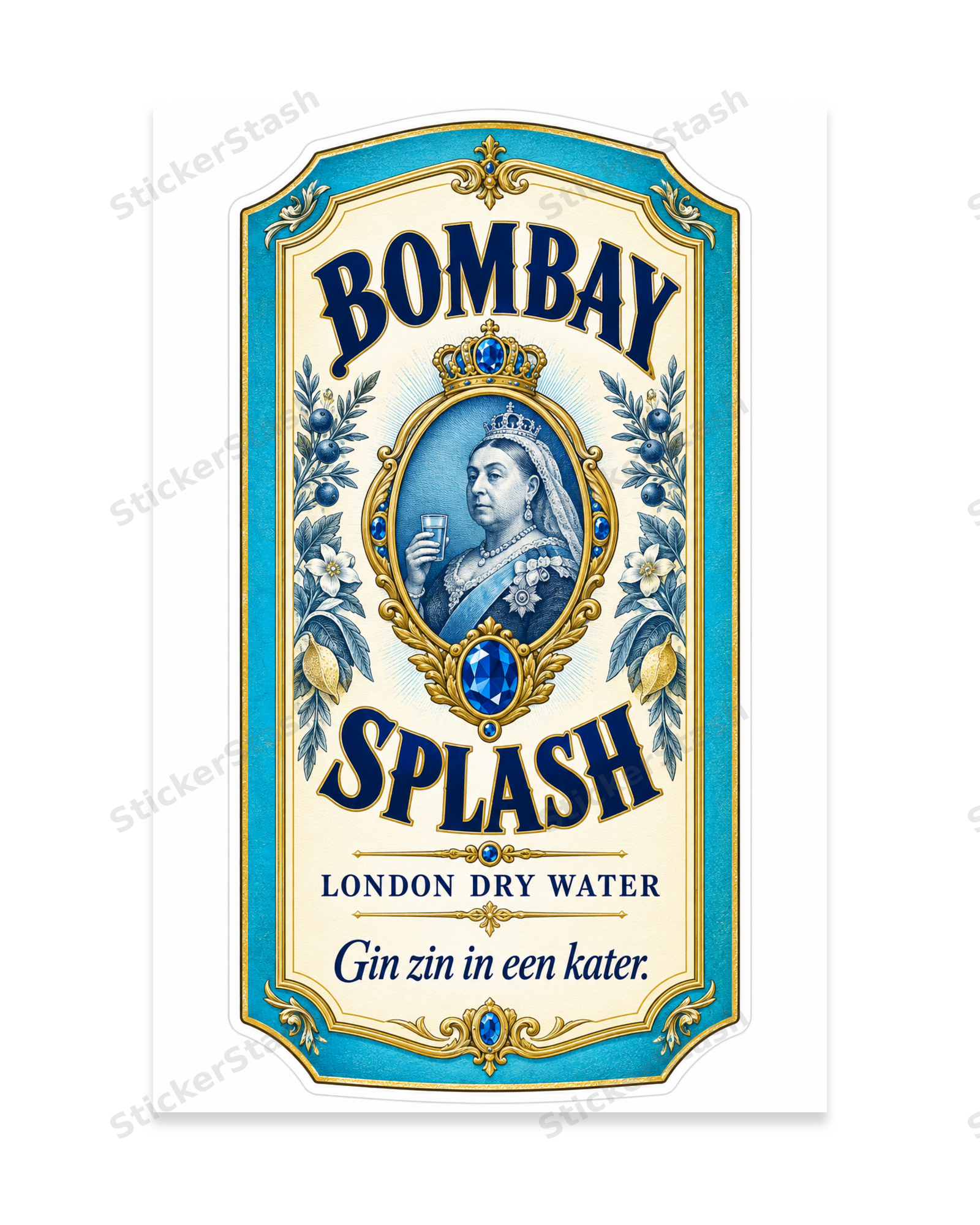 Bombay Splash – 'Gin Zin In Een Kater' Sticker