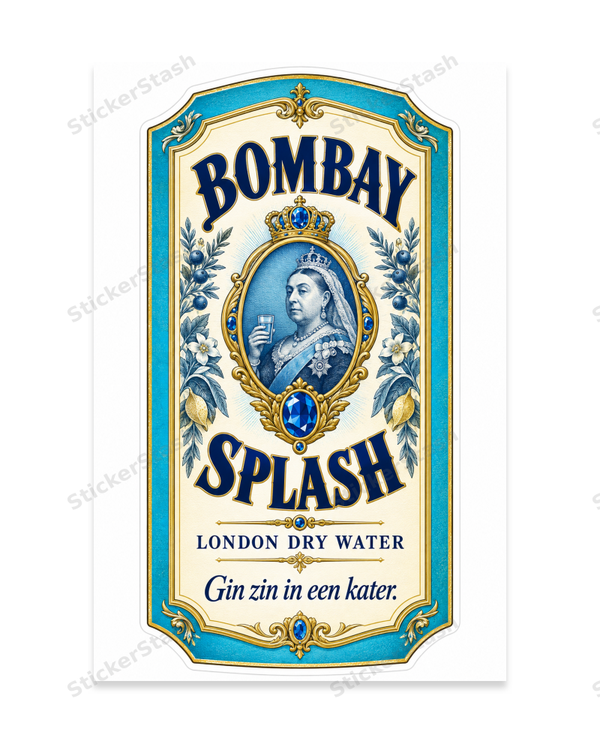Bombay Splash – 'Gin Zin In Een Kater' Sticker