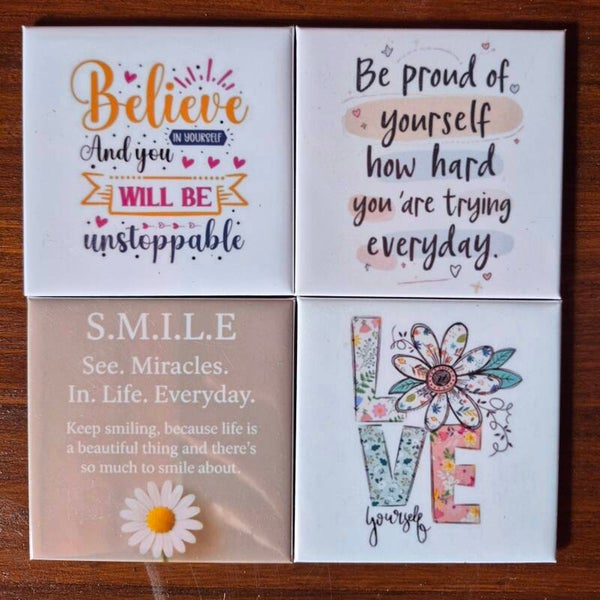 Inspirational Quote & Pre-Made Magnets