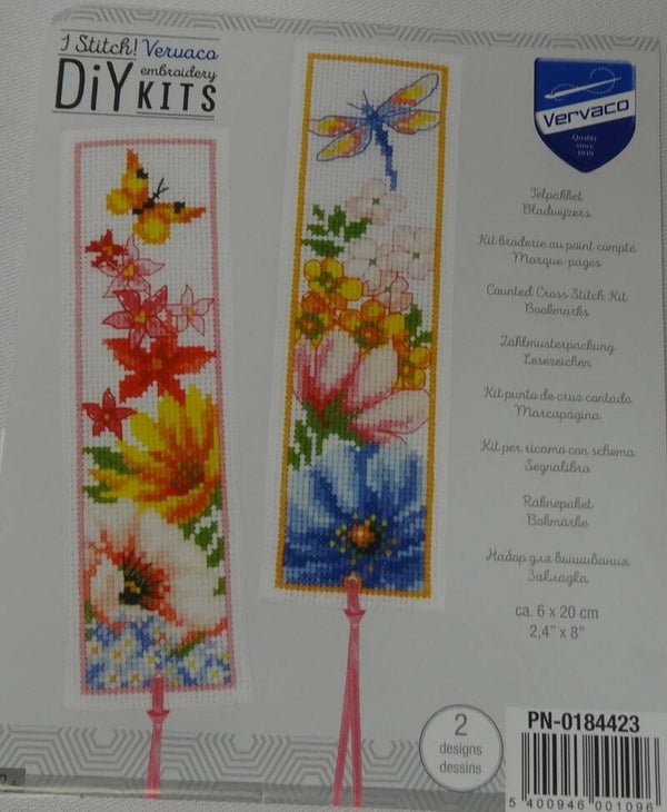 Vervaco borduur bladwijzers  bloemen