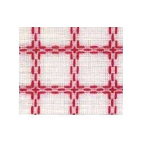 beiersbont handwerkstof wit-rood