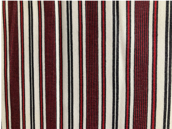 Folklore stoffen donker rode streep 442