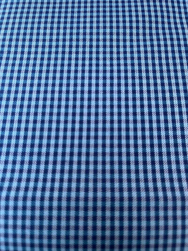 flolklore stof kobalt blauw geruit 459