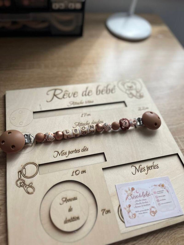 attache doudou prénom+ 1 fantaisie