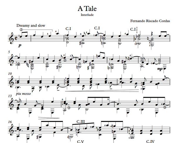 A Tale, for guitar - Fernando Riscado Cordas 2022