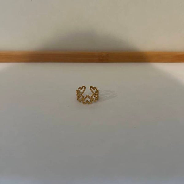 Open hearts ring