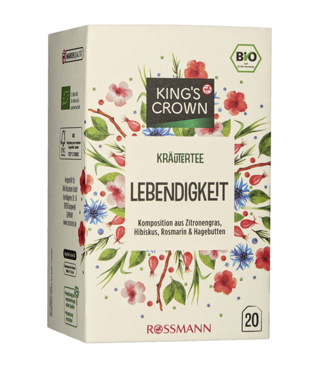 KING'S CROWN Bio Kruidenthee Levendigheid 40g