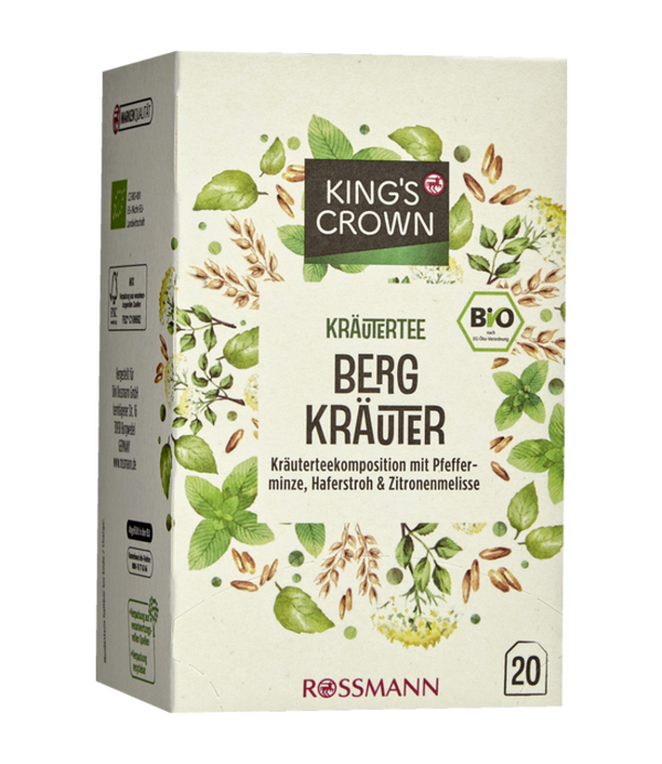 KING'S CROWN Bio Kruidenthee Bergkruiden 35g