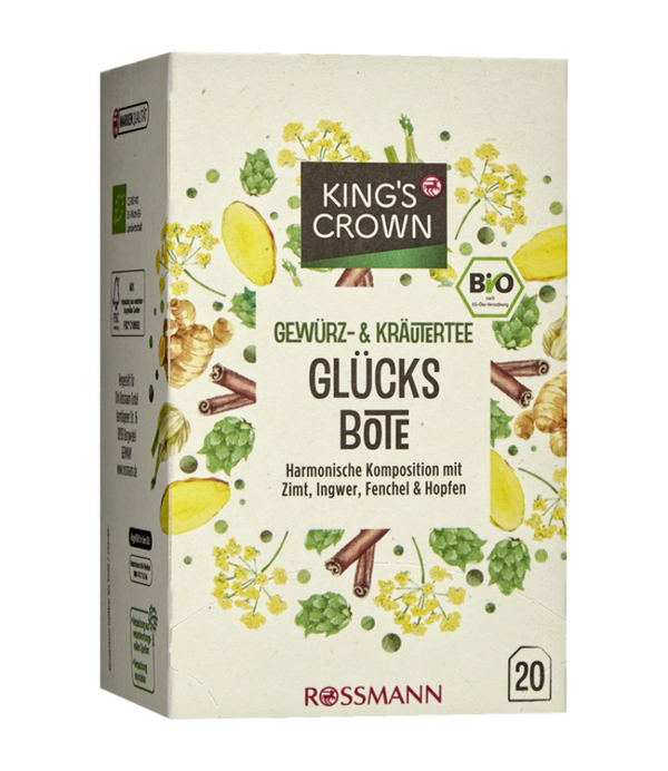 KING'S CROWN Bio Kruidenthee Geluksbode 40g