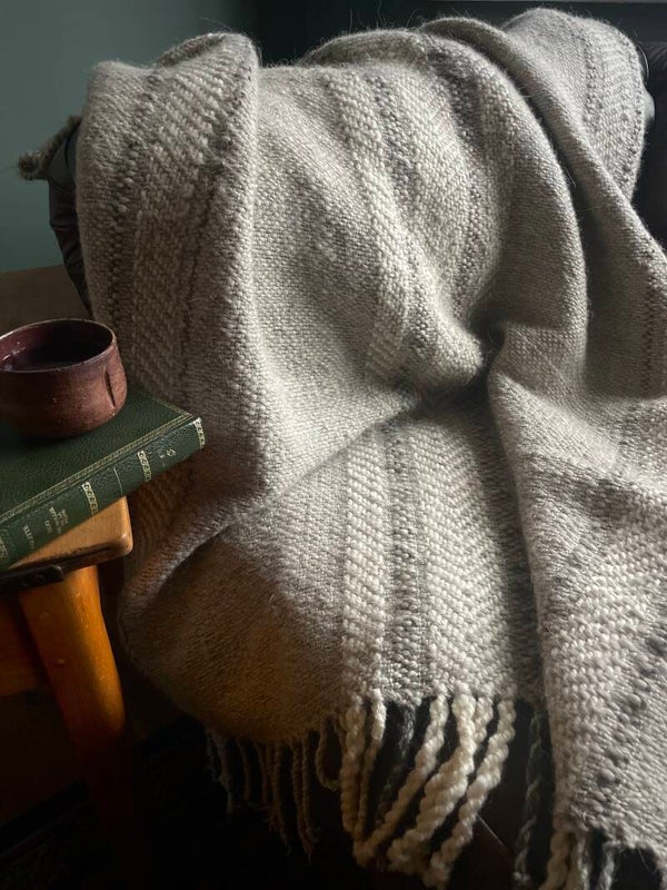 The Kettlewell throw-handspun Faroe Island wool