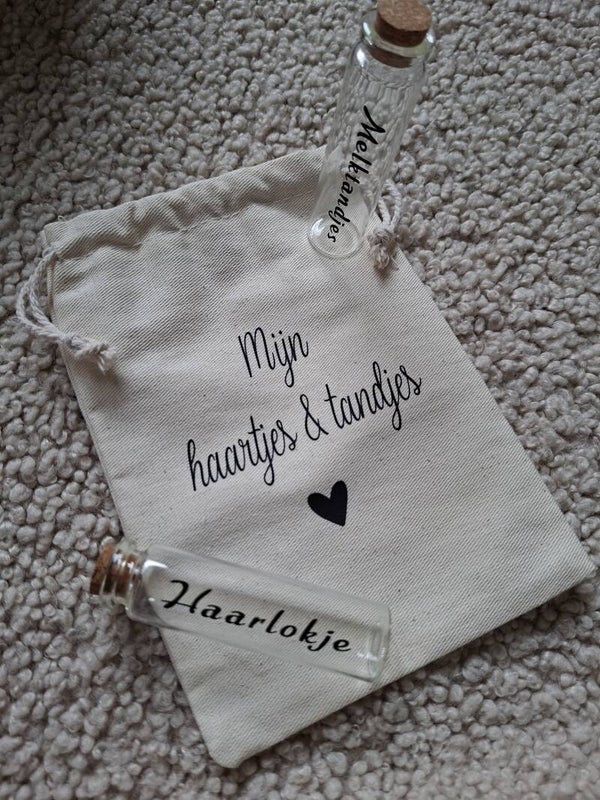 Bewaarzakje mijn haartjes en tandjes