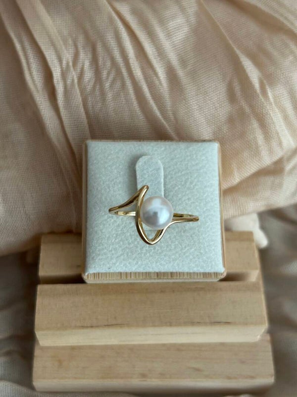 Ring asymmetrisch Perle