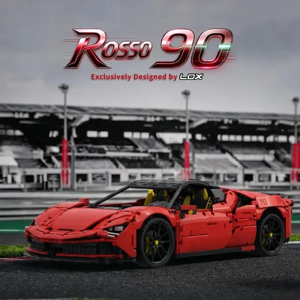 FreeTribe 31006 – SF90 Rosso 90 Klemmbaustein-Set 1:8 3988 Teile static version