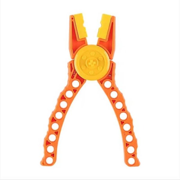 Klemmbaustein-Zange – brick remover tool - Steinetrenner & Greifwerkzeug für Klemmbausteine (Orange/Gelb)