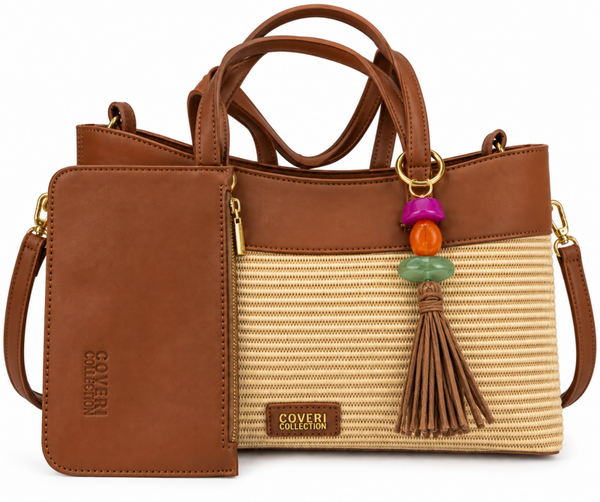 Bolso rafia marrón