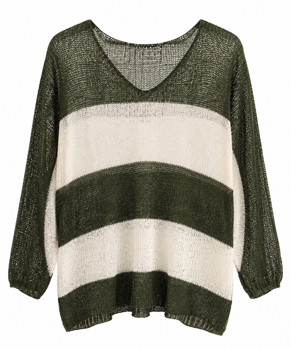 Jersey rallas gruesas verde