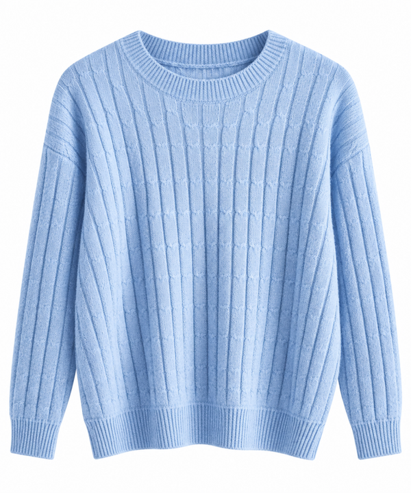 Jersey trenza azul
