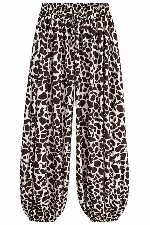 Pantalón estampado marrón